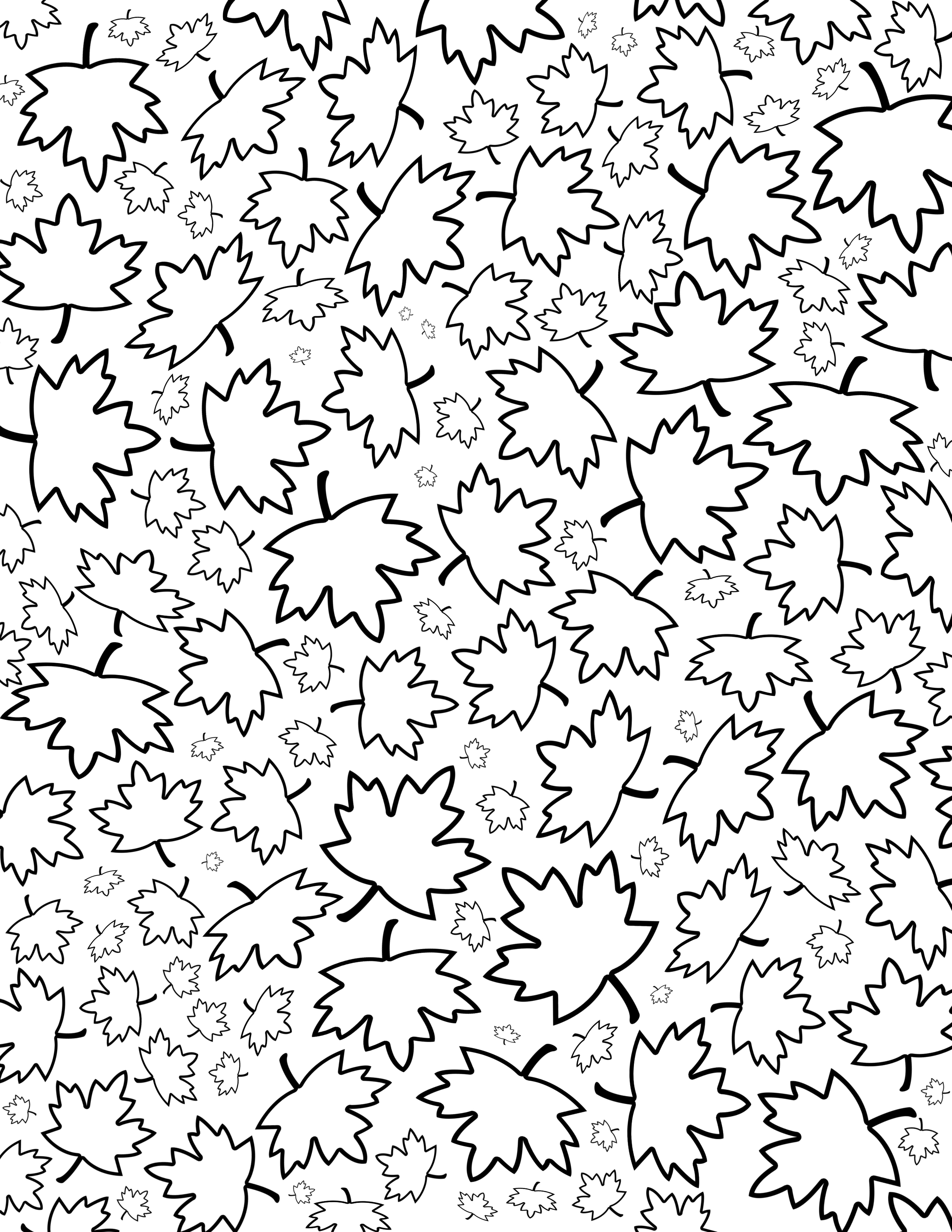 Liść jesienny kolorowanki